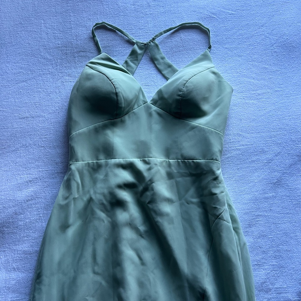 Dusty Sage Green Strappy Dress